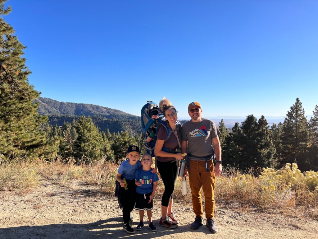 family on a hike
