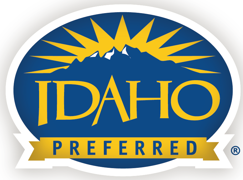 blue and yellow idaho preferred logo