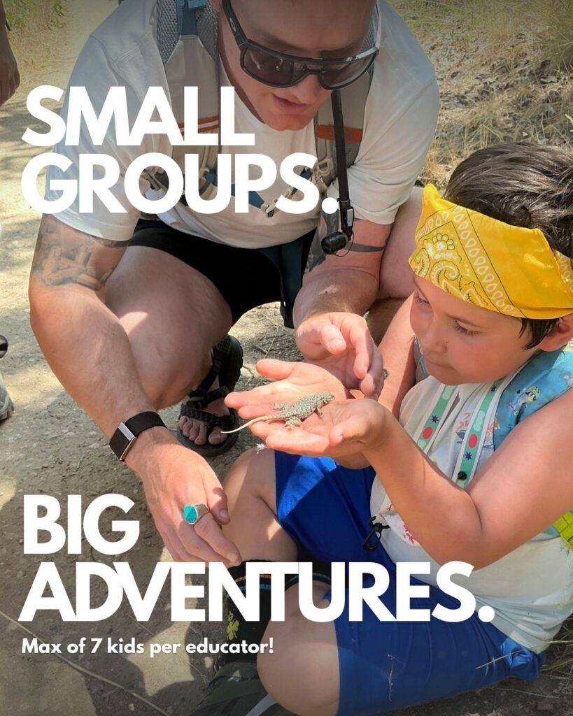 small groups for outdoor education classes and camps