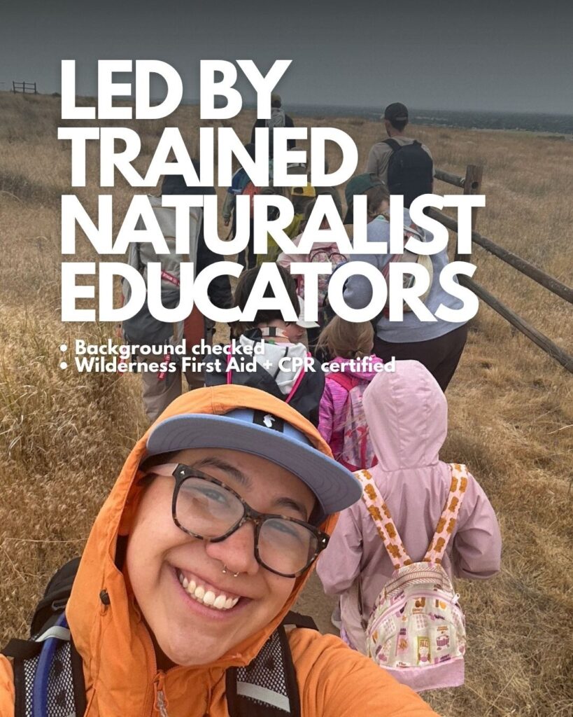 trained naturalist educators lead the outdoor education