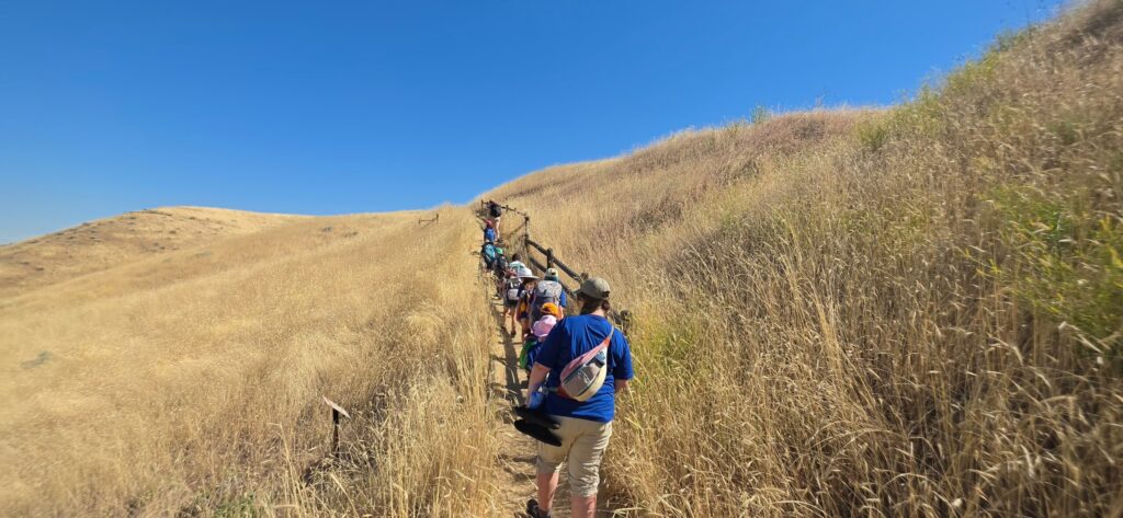 HAWKs group hiking in the Boise foothills as a part of their outdoor education program