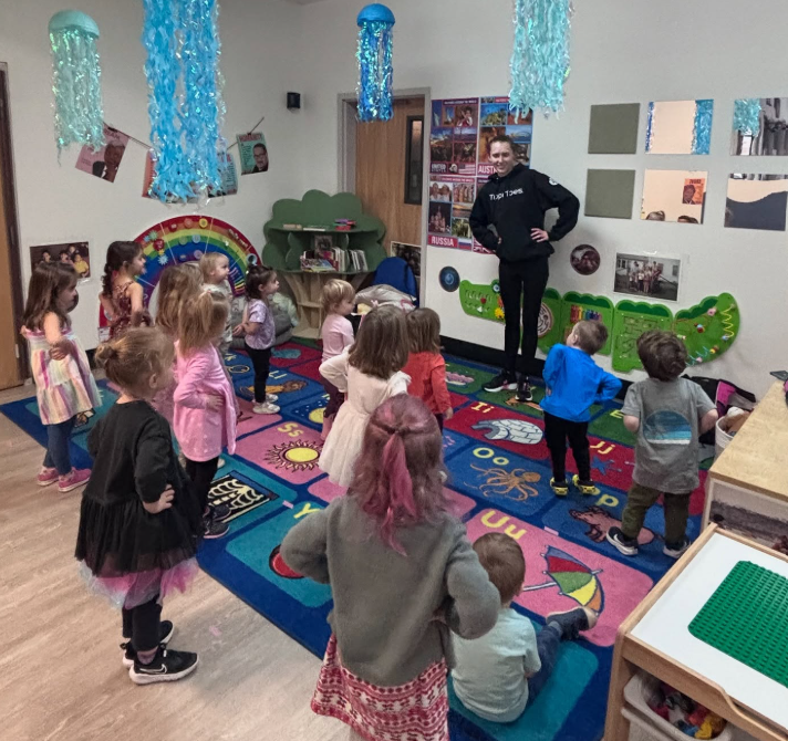 Dance class with kids and instructor